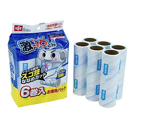 レック 激コロ スゴ技 斜めカット 70周 スペア 6個入 / カーペットクリーナー / ななめカット めくりやすい /