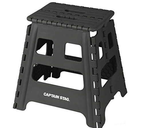 【Amazon.co.jp 限定】 キャプテンスタッグ(CAPTAIN STAG) 踏み台 ステップ 椅子 折りたたみステップ Lサイズ ブラック UW-1513