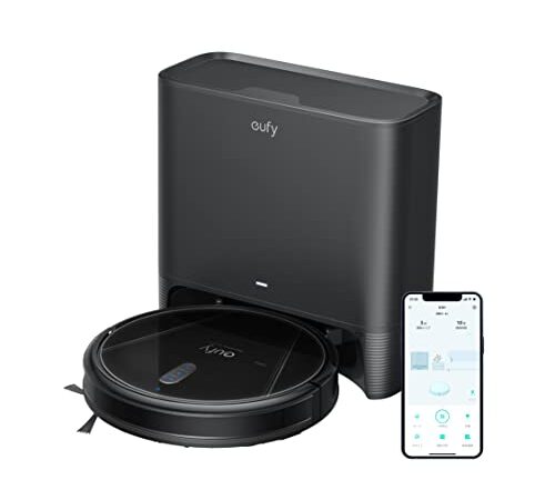 Anker Eufy Clean (ユーフィクリーン) G40+ (ロボット掃除機) 【自動ゴミ収集ステーション / 60日間ゴミ捨て不要 / 薄型設計 / 2500Pa 強力吸引 4段階調整 / 掃除経路確認/アプリ操作/落下・衝突防止/静音設計/自動充電/Alexa対応 / 最大24ヶ月保証】
