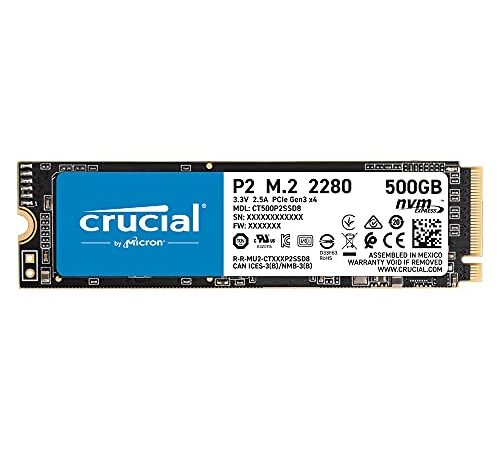 Crucial クルーシャル P2シリーズ 500GB 3D NAND NVMe PCIe M.2 SSD CT500P2SSD8【5年保証】 [並行輸入品]