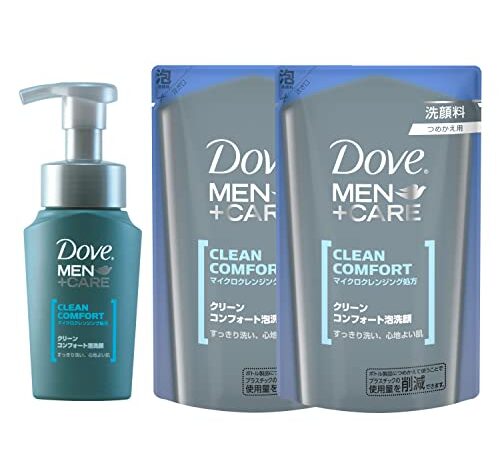 Dove(ダヴ) Dove ダヴ クリーンコンフォート 保湿 皮脂 べたつき 泡洗顔 ポンプ 130ml + つめかえ用 110ml×2個 さわやかで清潔感ある香り 3個 (x 1)
