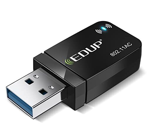 EDUP WiFi 無線LAN 子機 1300Mbps USB3.0 WIFIアダプター デュアルバンド 802.11ac技術 2.4Ghz/5Ghz 高速通信Windows11/10/8.1/8/7/ XP/Vista/Mac OS X 対応 PC/Desktop/Laptop