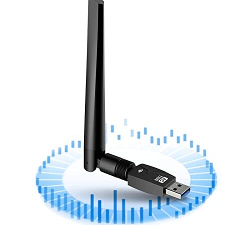 KIMWOOD 2022 wifi usb 1300Mbps USB3.0 無線lan 子機 2.4G/5G デュアルバンド 5dBi超高速通信 wifi 子機 360°回転アンテナ Windows11/10/8/7/ XP/Vista/Mac OS/Linux対応 アダプター 802.11ac/n/a/g/b技術 日本語取扱説明書 認証済み