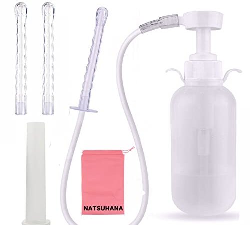 浣腸 浣腸器 腸内洗浄 エネマシリンジ クリーンシャワー 多目的洗浄器 手動ポンプ式 男女兼用 メーカー直営 60cmチューブ1個、交換用ノズル3本、防塵カバー1個と収納袋１枚付き 300ml
