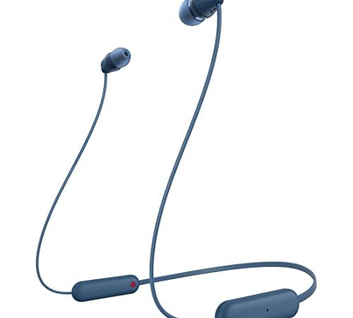 ソニー ワイヤレスイヤホン WI-C100:Bluetooth対応/25時間スタミナ/IPX4防滴/DSEE搭載 ブルー WI-C100 LZ 小