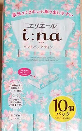 エリエール イーナ ソフトパックティシュー 10個パック 300枚（150組）
