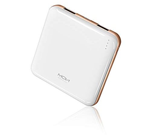モバイルバッテリー 軽量 小型 薄型 10000mah 大容量 2USBポート 急速充電 コンパクト 携帯充電器 PSE認証済 iPhone＆Android各種対応 (ホワイト)