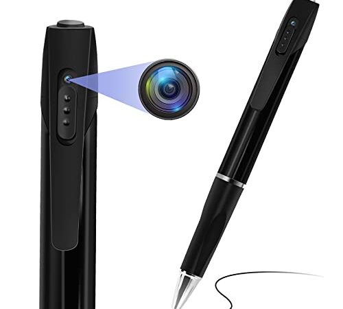 ペン型小型防犯カメラ 1080P フルHD録画対応 ペン偽装 LXMIMI ビデオカメラ ボールペン型 長時間録画録音 隠しカメラ スパイカメラ 監視カメラ 上書き録画 ビジネス会議とセキュリティ用 日本語取扱書 (V80)