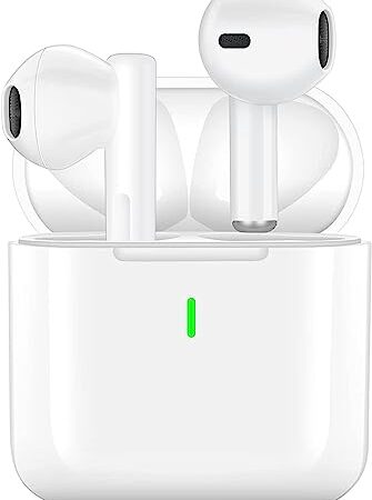 【2023新開発 ワイヤレスイヤホン】Bluetooth5.3技術 初心者向け イヤホン bluetooth ノイズキャンセリング Hi-Fi音質 AAC/SBC 蓋を開けたら自動ペアリング タップ制御イヤフォン IPX7防水 小型軽量 左右独立使用可能 カルナ型 ブルートゥースイヤホン 快適な装着感 急速充電 ハンズフリー通話/ゲーム/通勤通学/テレワーク/ビジネス/WEB会議 プレゼント