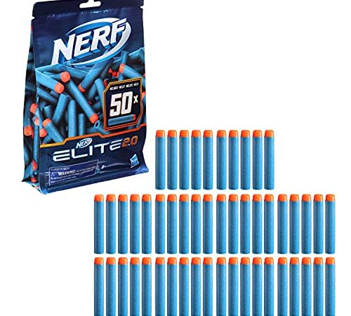 【Amazon.co.jp 限定】ナーフ エリート2.0 ダーツ 50本入り リフィル フォームダーツ エリートダーツ使用のNerfブラスターと互換性あり E9484 正規品