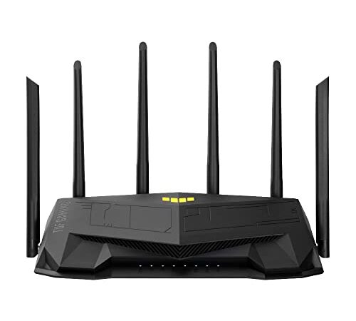【 Amazon.co.jp 限定 】 ASUS WiFi TUF-AX6000 無線 ルーター 最新規格WiFi6 4804+1148Mbps v6プラス/ OCNバーチャルコネクト 対応デュアルバンドゲーミング。デュアル2.5Gbpsポート ゲーミングLANポート メッシュ/セキュリティ機能付 3階建4LDK 国内正規代理店品