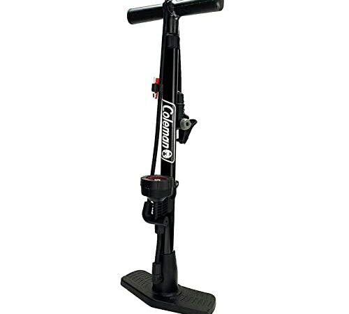 【Amazon.co.jp限定】Coleman(コールマン) 自転車用ゲージ付き空気入れ フロアポンプ 英式 仏式 米式 ブラック 85702
