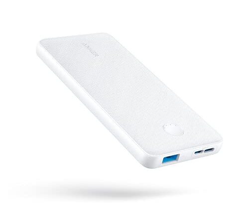Anker PowerCore Slim 10000（モバイルバッテリー 大容量 薄型 10000mAh）【USB-C入力ポート/PSE技術基準適合/PowerIQ ＆ VoltageBoost/低電流モード搭載】iPhone ＆ Android 各種対応（ホワイト）