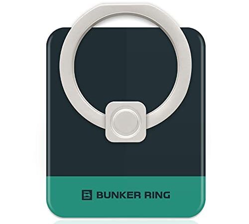 BUNKER RING Edge【スマートフォンリング】バンカーリング エッジ【正規品】 (Black/TurquoiseGreen)
