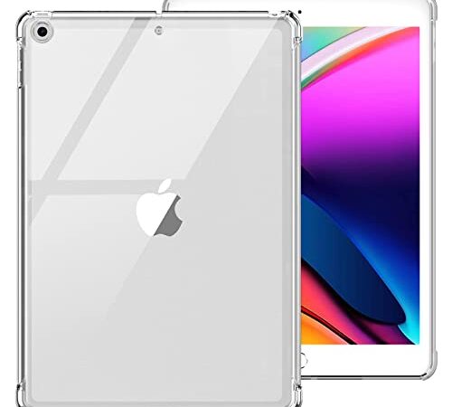 COO iPad 第9世代 クリア 保護 ケース 2021モデル 10.2インチ 専用対応 第8世代 (2020) 第7世代 (2019) 透明 TPU カバー 軽量 薄型 衝撃吸収 黄変しにくい (クリア)