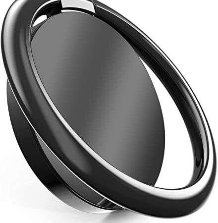 FIDAC スマホリング 携帯リング 薄型 360度回転 リングホルダー スマホスタンド機能 iPhone リング ホールドリング (ブラック)