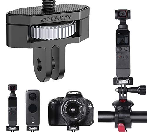 Kiowon Insta360 X3･ONE X2･ONE X･POCKET 2･FIMI PALM 2 及びビデオカメラ 対応 1/4カメラネジ付き 三脚マウントアダプター