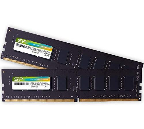 シリコンパワー デスクトップPC用 メモリ DDR4 3200 PC4-25600 16GB x 2枚 (32GB) 288Pin 1.2V CL22 SP032GBLFU320F22