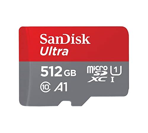SanDisk (サンディスク) 512GB Ultra microSDXC UHS-I メモリーカード アダプター付き - 120MB/s C10 U1 フルHD A1 Micro SD カード - SDSQUA4-512G-GN6MA