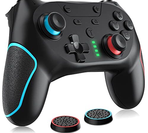 Switch コントローラー 背面ボタン付き【アップグレード版】スイッチ コントローラー 無線 マクロ機能 自動連射機能 すいっち コントローラー 1000mAh大容量 Bluetooth接続 3階段TURBO速度 ジャイロセンサー搭載 4階段HD振動 スイッチ本体スリープ解除 プロコン Switch/有機ELモデル/LITEに対応 日本語取扱説明書付き