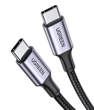 UGREEN USB Type CケーブルPD対応100W/5A 超急速充電USB C to USB C 断線防止 MacBook Pro、iPad mini 6、Matebook、iPad Pro 2018、Xperia、Galaxy等Type-c機種対応 (1m, ブラック)
