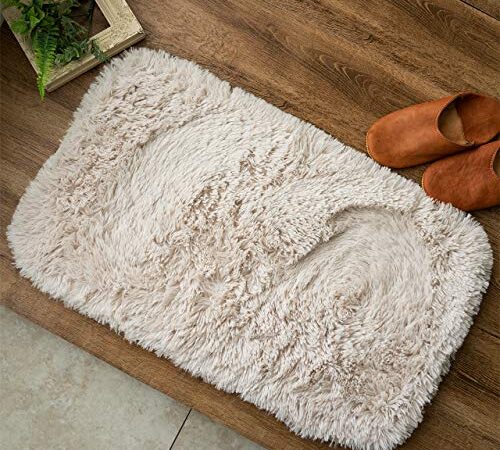 サヤンサヤン エクセレントムーティーⅡ 洗える シャギー 玄関マット 屋内 45x75 ベージュ