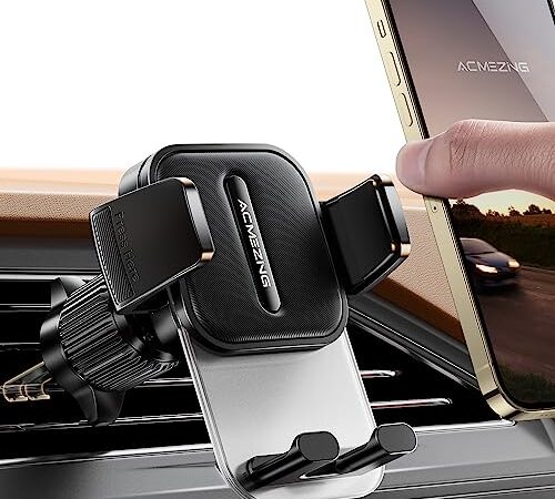 スマホホルダー 車 ACMEZING 車 スマホスタンド【業界初金属製二重フック+伸縮透明パネル】カー用品 車載スマホホルダー エアコン 吹き出し口 携帯ホルダー 安定性拔群 スマホ 車用 ホルダー 背面ボタン 片手操作 車載ホルダー スマホ スタンド車載 360度回転 取付簡単 車用品 便利グッズ 車内 二重三角構造 車用スマホホルダー 携帯スタンド 車載 人気 ハイスピリット フック式 スマホ 固定 すまほほるだー 手帳型ケース対応 カー ホルダー iPhone/Sony/Xperia/Samsung/Galaxy/SHARP/HUAWEI/OPPO/Google/Motorola/Xiaomi/AQUOSなど4-7インチ全機種対応 トヨタ/日産/マツダ/スズキ/スバル/BMW/ホンダ/ダイハツ/n-boxなど車種が対応