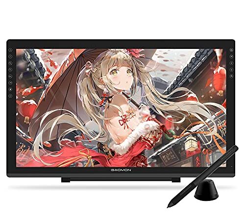 GAOMON 液タブPD2200 21.5インチ 92%NTSC IPSフルラミネーションディスプレイ 傾き検知8192レベル筆圧充電不要ペン イラスト デザイン お絵描き 液晶ペンタブレット スタンド付きモニター Windows&macOS対応