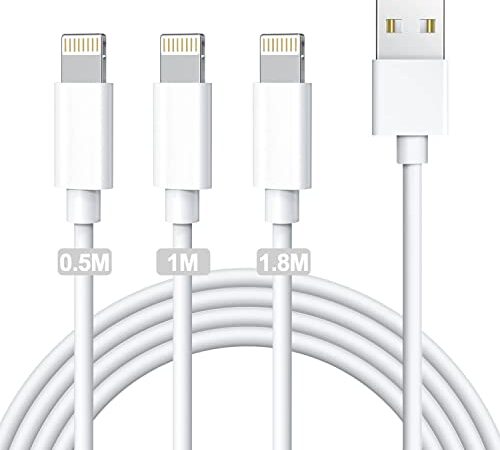 iphone 充電ケーブル 純正【0.5m/1.0m/1.8m】3本 ライトニングケーブル mfi 充電コード lightning ケーブル あいふぉん アイフォン充電ケーブル 人気 超高耐久 iPhone 14/13/13 Pro/12/11/X/8/8plus/ iPad 各種対応