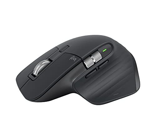ロジクール MX MASTER3s アドバンスド ワイヤレス マウス 静音 MX2300GR Logi Bolt Bluetooth Unifying非対応 8000dpi 高速スクロールホイール USB-C 充電式 無線 MX2300 グラファイト 国内正規品