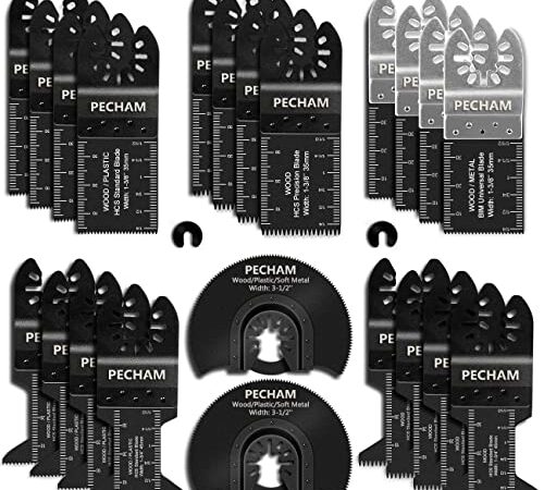 PECHAM（ペイチャン）マルチツール 替刃 木材・釘・金属切断 24点セット ワッシャー付属