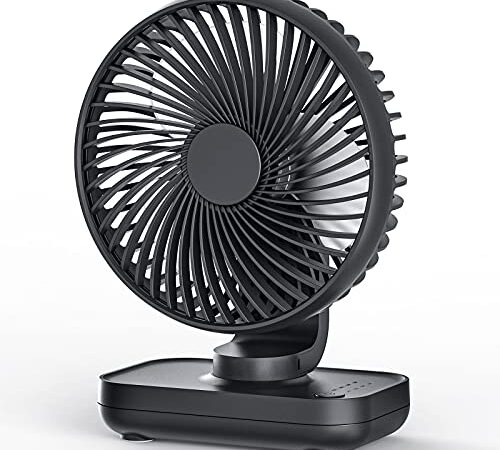 卓上扇風機 静音 USB扇風機 TYPE-C 扇風機 小型 デスク扇風機 4000mAhバッテリー内蔵 12時間連続使用 4段階風量 USB充電式 軽量 省エネ 部屋 外出 車 オフィス 熱中症対策