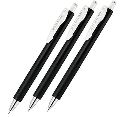 ゼブラ ジェルボールペン サラサナノ 0.3mm 黒3本セット JJH72-BK3-AZ