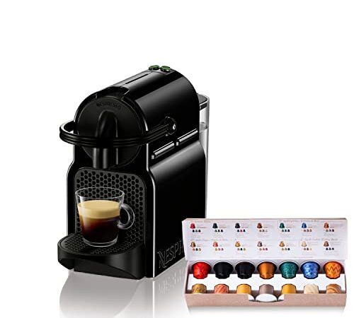 ネスプレッソ カプセル式コーヒーメーカー イニッシア ブラック 水タンク容量0.6L コンパクト 軽量 D40-BK-W