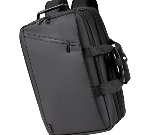 [ミセスエール] 【変身型 ビジネスバッグ】ビジネスリュック ビジネスバッグ メンズ バッグ 3way リュック 大容量 撥水 防水 拡張 盗難防止 ノートPC 通勤 出張 旅行 通学 メンズ おしゃれ【日本企業開発】 (ブラック)