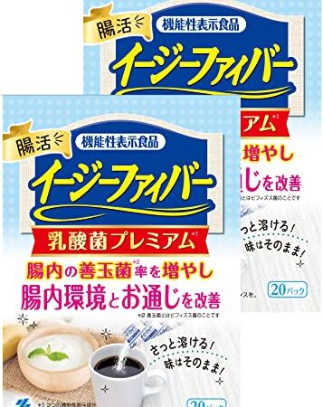 【Amazon.co.jp限定】イージーファイバー 乳酸菌プレミアム 40パック 食物繊維 乳酸菌 オリゴ糖配合 難消化性デキストリン (水溶性食物繊維) 小林製薬【機能性表示食品】