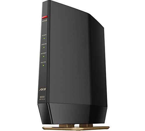 【Amazon.co.jp限定】 バッファロー WiFi 無線LAN Wi-Fi 6 11ax/ac AX6000 4803+1147Mbps 日本メーカー スマート 引っ越し エコパッケージ WSR-6000AX8/NMB
