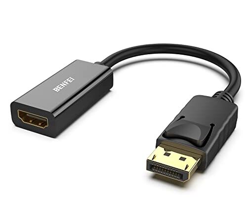 BENFEI DisplayPort（ディスプレイポート） - HDMI 変換ケーブル、最大4K＠30Hzまでの解像度に対応（オスからメス、逆方向に非対応)