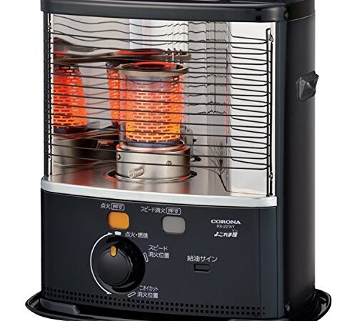 CORONA(コロナ) 石油ストーブ 【日本生産】 (木造6畳 / コンクリート8畳 まで) 電源不要 防災対策 キャンプ タンク容量3.7L ワンタッチ給油 ダークグレー RX-22YA(HD)