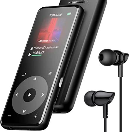 【日本正規品･国内認証済】MP3プレーヤー AGPTEK Bluetooth5.1 mp3プレイヤー ウォークマン HIFI高音質 スピーカー搭載 内蔵8GB SDカード対応 128GBまで拡張可能 長再生時間 キーランプ 高コスパ FMラジオ ダイレクト録音対応 操作簡単 小型 ロックボタンで誤動作防止 通勤/ランニング/ヨガ/言語学習などに適用 イヤホン付き ギフト プレゼント A16