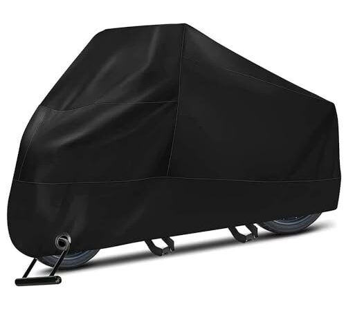 Puroma バイクカバー 防水 バイク車体カバー 225*98*110 原付カバー 反射ストライプ 紫外線防止 盗難防止 収納袋付