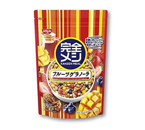 【完全メシ】 日清食品 フルーツグラノーラ 180g×4袋 たんぱく質 PFCバランス 食物繊維