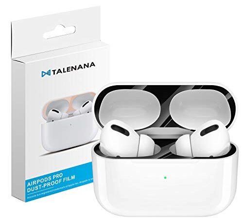 【2022改良モデル】TALENANA AirPods Pro/ AirPods Pro 2用 ダストガード 汚れ防止 エアーポッズ プロ 用 ダストカバー 保護シール 極薄 18K メッキ 埃 ほこり 砂鉄 侵入防止 防塵 2枚（ブラック）