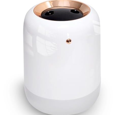 【2023新登場 ダブルノズル UV除菌機能】 YUZ 加湿器 卓上 USB 充電式 小型 静音 500ml 大容量 アロマ 次亜塩素酸水 対応 大容量バッテリー 残量表示 超音波式 2段階切替 16時間連続加湿 空焚き防止 お手入れ簡単 オフィス 寝室 車 乾燥/花粉症対策 インテリア プレゼント ホワイト