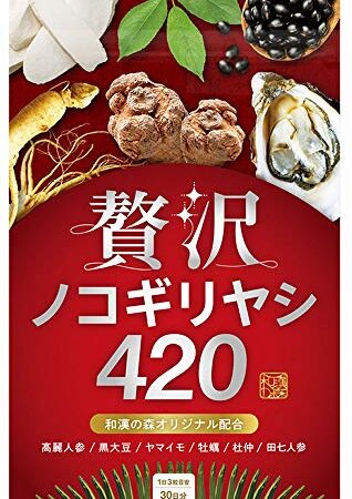 和漢の森 贅沢ノコギリヤシ420 90粒入り 前立腺の健康 牡蠣 高麗人参 ヤマイモ 亜鉛 黒大豆 国内製造