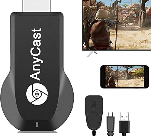 Anycast クロームキャスト ミラーキャスト1080P 無線HDMI レスモード切替え不要の簡単接続 大画面/動画転送 HDMIミラーキャストスマホテレビ接続 iOS＆Android＆Windows＆MAC OS対応 Miracast/AirPlay/Chrome アプリ互換性あり-C03