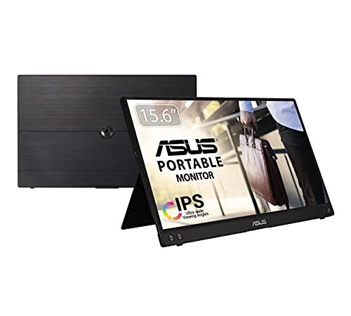 ASUS MB16ACV モバイルモニター モバイルディスプレイ 15.6インチ/IPS/フルHD/USB-C/抗菌加工/薄さ10.5mm・軽量830g/ブルーライト軽減/フリッカーフリー/3年保証