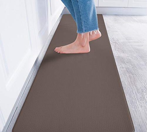 Baibu Home キッチンマット 120 拭ける 洗濯いらず 低反発クッション 厚さ8ｍｍ ポリ塩化ビニール ずれない 台所 マット 撥水 防汚 PVC