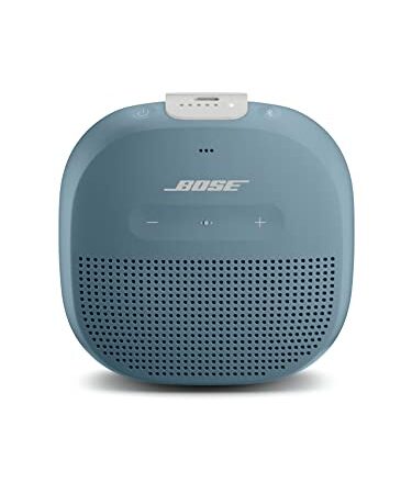 Bose SoundLink Micro Bluetooth speaker ポータブル ワイヤレス スピーカー マイク付 最大6時間 再生 防水・防塵 9.8 cm (W) x 3.5 cm (H) x 9.8 cm (D) 290g ストーンブルー