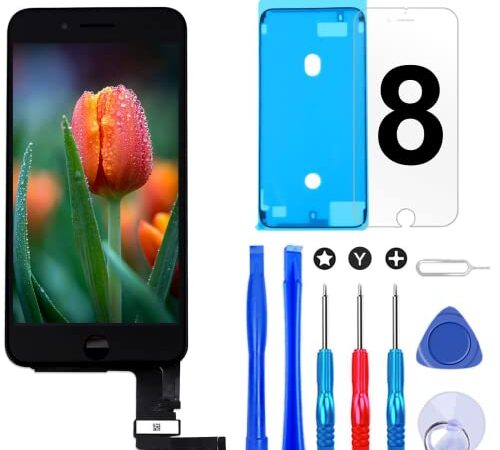Brinonac iPhone 8/Se 2020 LCD 液晶パネル 4.7" 3Dタッチ付き フロントパネル 修理用交換用LCD 修理工具付き(iPhone8 黑)